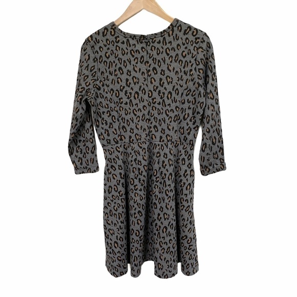 K by Kersh Leopard Print Sweatshirt Skater Dress - Picture 1 of 8